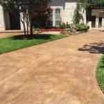 Acid Etch Stained Concrete Driveway