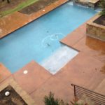 Stained Concrete Pool Deck