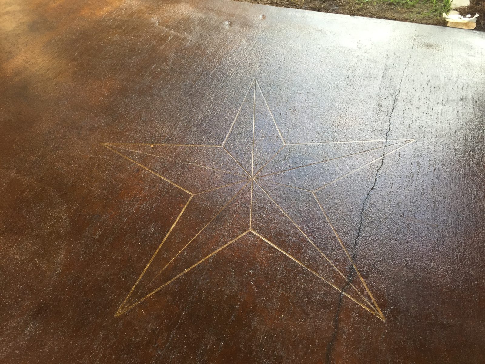 Stained Concrete Star