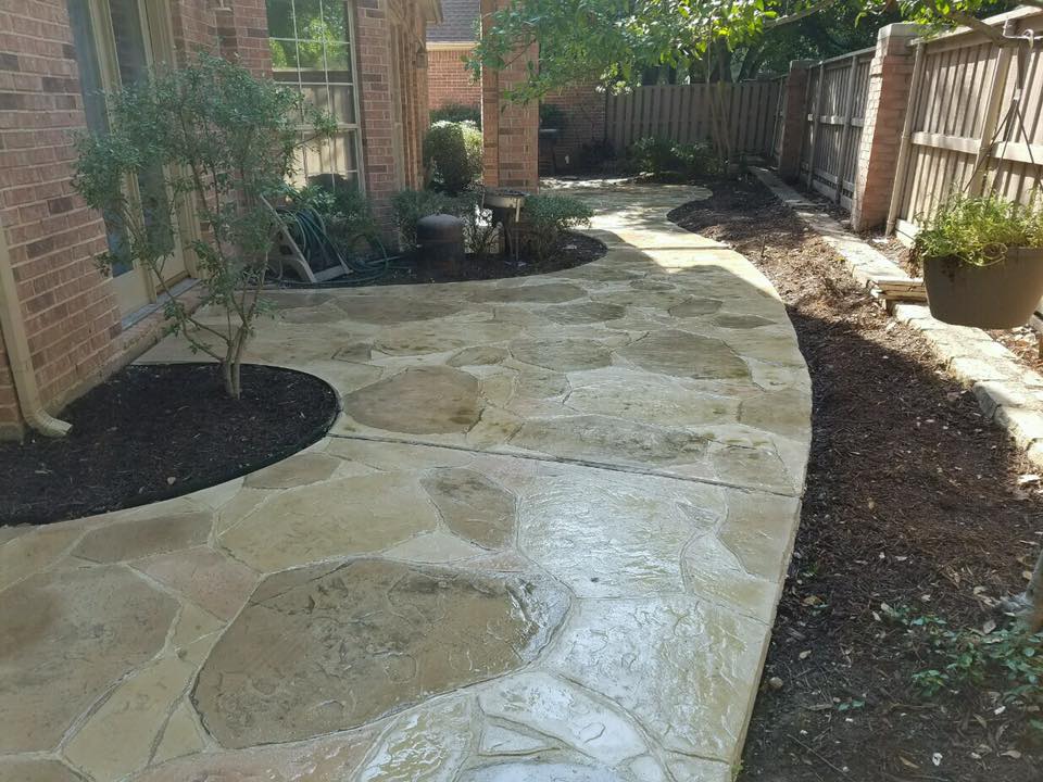 Flagstone Stamped Concrete Overlay